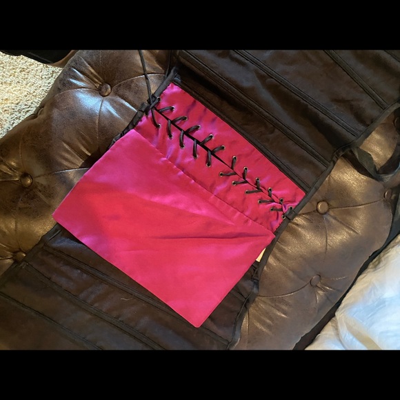 Deep purple/Crimson blend Corset with Rhinestones - Picture 4 of 6